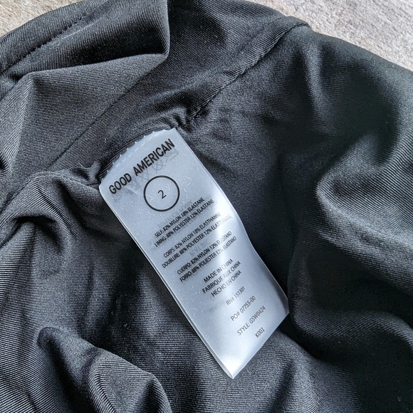 GOOD AMERICAN Leilani Halter Plunging Neck One Piece Swimsuit - Picture 4 of 5